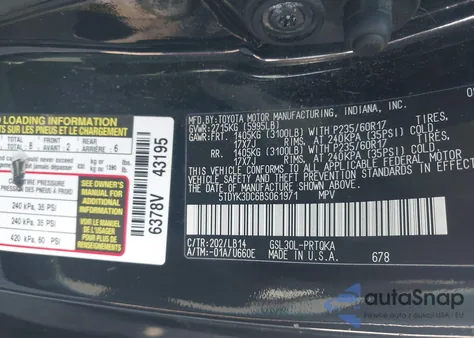 2011 Toyota Sienna Xle V6 из США, поврежденный, VIN 5TDYK3DC6BS061971